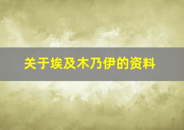 关于埃及木乃伊的资料