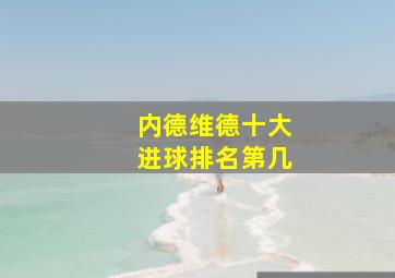 内德维德十大进球排名第几