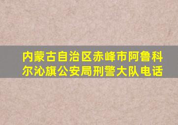 内蒙古自治区赤峰市阿鲁科尔沁旗公安局刑警大队电话