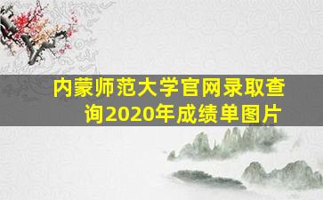 内蒙师范大学官网录取查询2020年成绩单图片