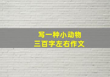 写一种小动物三百字左右作文