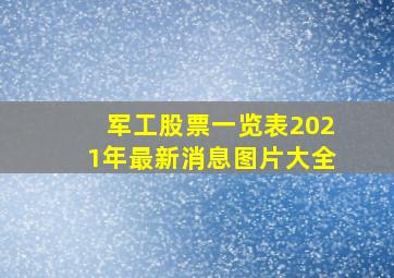 军工股票一览表2021年最新消息图片大全