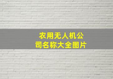 农用无人机公司名称大全图片