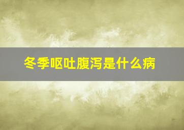 冬季呕吐腹泻是什么病