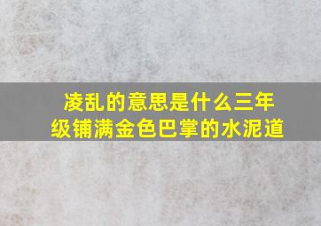 凌乱的意思是什么三年级铺满金色巴掌的水泥道