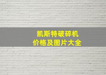 凯斯特破碎机价格及图片大全