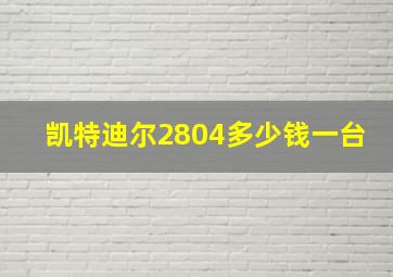 凯特迪尔2804多少钱一台