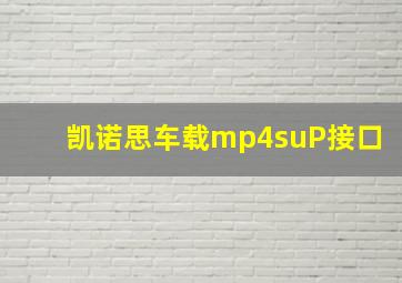 凯诺思车载mp4suP接口