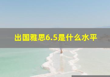 出国雅思6.5是什么水平