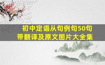 初中定语从句例句50句带翻译及原文图片大全集