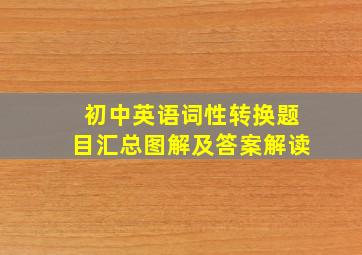 初中英语词性转换题目汇总图解及答案解读