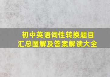 初中英语词性转换题目汇总图解及答案解读大全