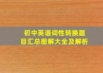 初中英语词性转换题目汇总图解大全及解析