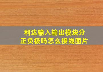 利达输入输出模块分正负极吗怎么接线图片