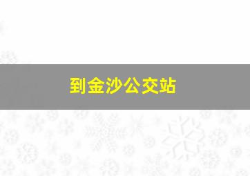 到金沙公交站