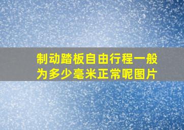 制动踏板自由行程一般为多少毫米正常呢图片