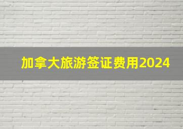 加拿大旅游签证费用2024