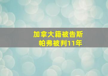 加拿大籍被告斯帕弗被判11年