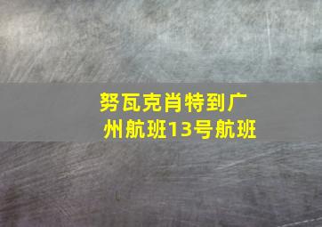 努瓦克肖特到广州航班13号航班