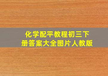 化学配平教程初三下册答案大全图片人教版