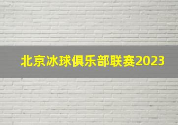 北京冰球俱乐部联赛2023