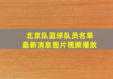 北京队篮球队员名单最新消息图片视频播放