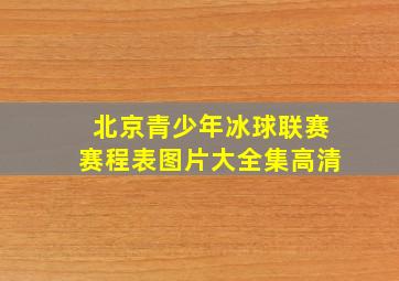 北京青少年冰球联赛赛程表图片大全集高清