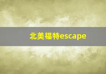 北美福特escape