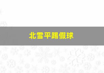 北雪平踢假球