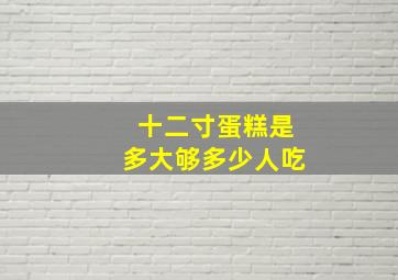 十二寸蛋糕是多大够多少人吃