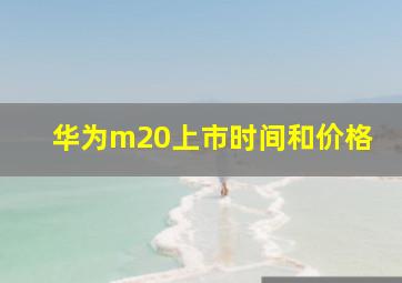 华为m20上市时间和价格