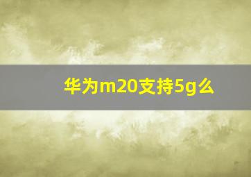 华为m20支持5g么