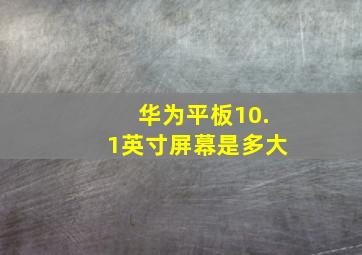 华为平板10.1英寸屏幕是多大