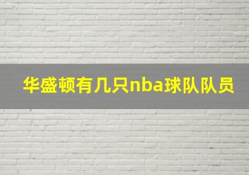 华盛顿有几只nba球队队员