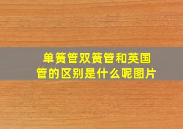 单簧管双簧管和英国管的区别是什么呢图片