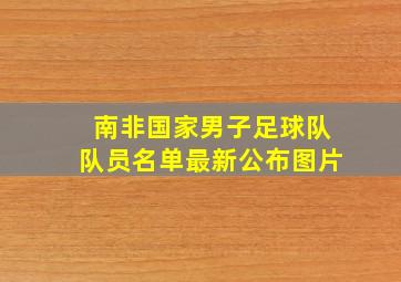 南非国家男子足球队队员名单最新公布图片