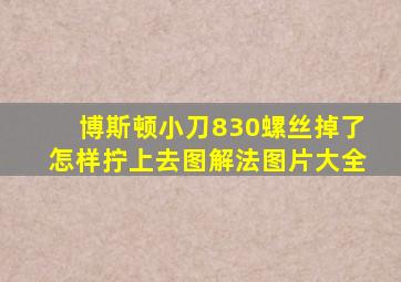 博斯顿小刀830螺丝掉了怎样拧上去图解法图片大全