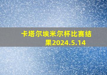 卡塔尔埃米尔杯比赛结果2024.5.14