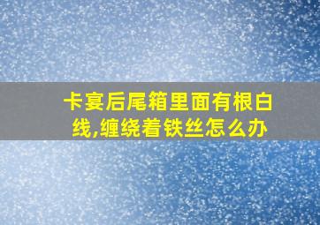 卡宴后尾箱里面有根白线,缠绕着铁丝怎么办