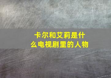 卡尔和艾莉是什么电视剧里的人物