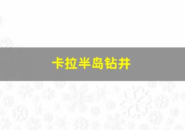 卡拉半岛钻井