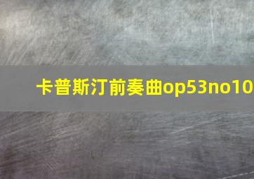 卡普斯汀前奏曲op53no10