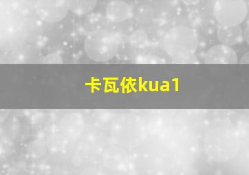 卡瓦依kua1