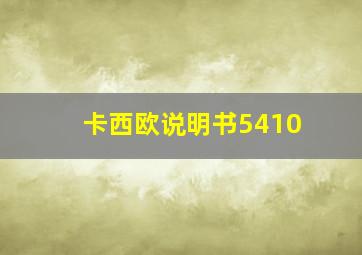 卡西欧说明书5410