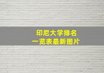 印尼大学排名一览表最新图片