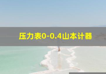 压力表0-0.4山本计器