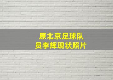 原北京足球队员李辉现状照片