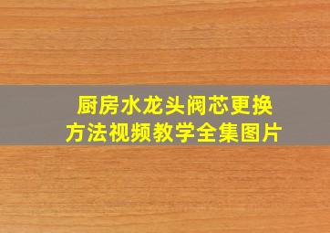 厨房水龙头阀芯更换方法视频教学全集图片