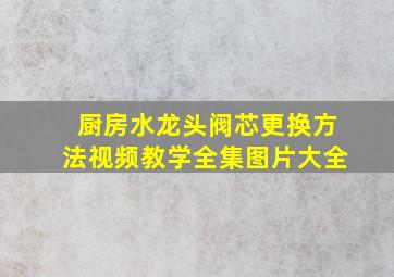 厨房水龙头阀芯更换方法视频教学全集图片大全