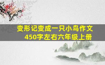 变形记变成一只小鸟作文450字左右六年级上册